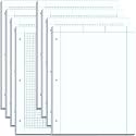 Feifeiya 8 Pack Engineering Paper Notebook Graph Paper Pads 8.5 x 11 Inches Engineer Computation Pad with Plastic Rulers 12 Inch,3 Hole 5x5 Quad Grid Engineering Pad, 100 Sheets/Pack (Blue)