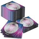 Feifeiya Disco Ball Cocktail Paper Napkins 6.5 x 6.5 Inches
