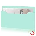 Feifeiya Magnetic File Holder Wall, 13.8 x 8.3 Inch, Horizontal, Mint Green