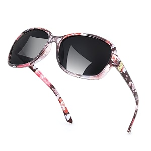 feisedy polarized sunglasses for women classic vintage square wraparound uv400 protection shade b0309
