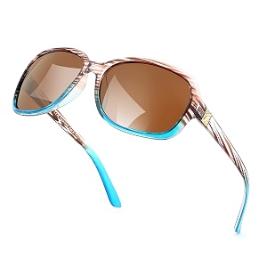 feisedy polarized sunglasses for women classic vintage square wraparound uv400 protection shade b0309