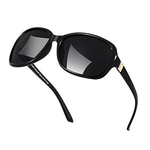 feisedy polarized sunglasses for women classic vintage square wraparound uv400 protection shade b0309