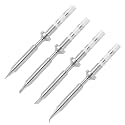 FEITA Mini Pencil Soldering Iron Tips Replacement for Pinecil Micro Soldering Iron, PTS200/TS100 Portable Solder Pen Tool Soldering Accessories (ST-I/BC2/KU/J02 4Pcs)