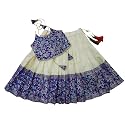 FELIZ THE DESIGNER STUDIO Baby Girl's Traditional Readymade South Indian Pattu Pavadai Lehenga Choli For Kid's