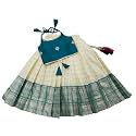 FELIZ THE DESIGNER STUDIO Baby Girls Readymade South Indian Pattu Pavadai Lehenga Choli Set For Kids