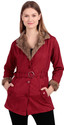 Fellamo Suede Solid Coat For Women