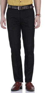 fellow Slim Fit Men Black Trousers