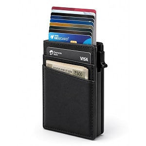 felstar customizedpersonalized card holder with name engraved leather professional business visiting card holdercredit card holders men women day gift corporate gift for employees bi- fold