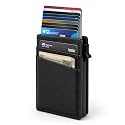 FELSTAR Customized/Personalized Card Holder with Name Engraved, Leather Professional Business Visiting Card Holder/Credit Card Holders Men, Women Day Gift, Corporate Gift for Employees (Bi- Fold)