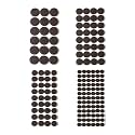 Felt Furniture Pads for Hardwood Floors 164 Piece, Furnigear Anti Scratches Felt Pads for Round Chair Feet Self Adhesive Chair Felt Pads Sliders Moving Your Furniture Smoothly, Brown