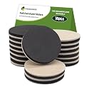 Felt Furniture Sliders for Hardwood Floors 16 PCS, 3 1/2" Beige
