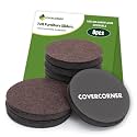 Felt Furniture Sliders for Hardwood Floors 8 PCS, 4 3/4" Brown