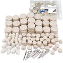 Felt Polishing Buffing Wheel 145Pcs Wool Felt Polishing Pad Wheel Professional Accessories, Point & Mandrel 1/8" Shank Kit for Dremel Rotary Tools