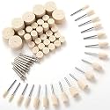 Felt Polishing Buffing Wheel Set for Dremel Rotary Tool - 80Pcs Wool Felt Polishing Pad Wheel with 1/8" Shank, for Watch & Jewelry Polishing Kits