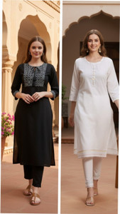 Fem Collection Women Printed Straight Kurta