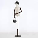Female Mannequin Torso Dress Form, Clothing Display Model Body Stand with Head, Wooden Arms and Base for Sewing Clothing, Jewelry, Height Adjustable 47-75 Inch (Whole Body)
