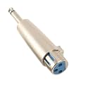 Female XLR to 1/4-Inch (6.35mm) Mono Male Adapter (2 Pieces)