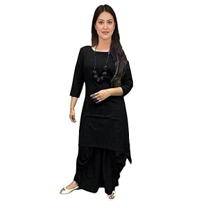 Femezone Womens Linen Blend Cotton Dhoti Kurta