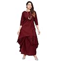 Femezone Women39s Linen Blend Cotton Dhoti Kurta