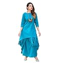 Femezone Women39s Linen Blend Cotton Dhoti Kurta