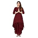 Femezone Women39s Linen Blend Cotton Dhoti Kurta
