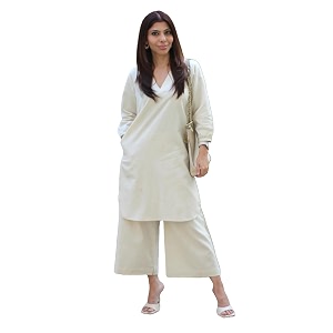 Femezone Women Cotton slub Co-ord Kurta and
