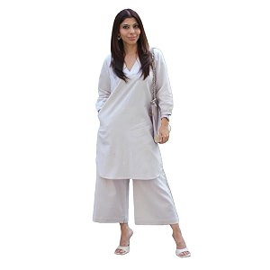 Femezone Women Cotton slub Co-ord Kurta and