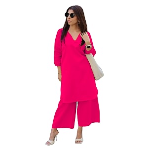 Femezone Women Cotton slub Co-ord Kurta and