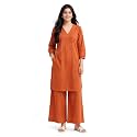 Femezone Women Cotton slub Co-ord Kurta and