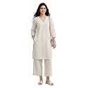 Femezone Women Cotton slub Co-ord Kurta and