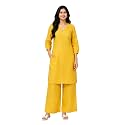Femezone Women Cotton slub Co-ord Kurta and