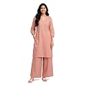 Femezone Women Cotton slub Co-ord Kurta and