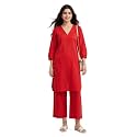 Femezone Women Cotton slub Co-ord Kurta and