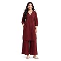 Femezone Women Cotton slub Co-ord Kurta and