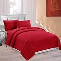 300TC Glace Cotton Plain Stripe Queen Size Double Bedsheet with 2 Pillow Cover for Home, Hotel, Guest Room (90 X 100) Inch