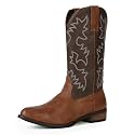 femflame Cowboy Boots for Men Round Toe