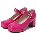femflame Women39s Low Chunky Heel Mary Jane