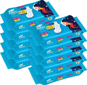 femiss extra absorb overnight sanitary pad for womensize-xl-60 padspack-10 -each 6pcs sanitary pad pack of 10
