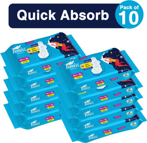 femiss extra absorb overnight sanitary pad for womenxl-60 pads-6 pcs each pack-10 sanitary pad pack of 10