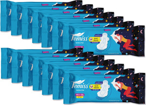 femiss extra absorb overnight sanitary pad for womensize-xl-84 padspack-14 -each 6pcs sanitary pad pack of 14