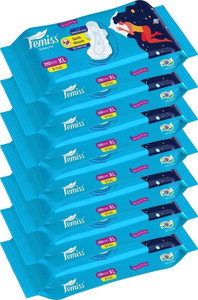 femiss extra absorb overnight sanitary pad for womensize-xl-42 padspack-7 -each 6pcs sanitary pad pack of 7