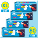 Femiss Extra Absorb Overnight Sanitary Pad For Women|Size-XL-80 Pads|Pack-4-Each 20Pcs- Sanitary Pad (Pack of 4)