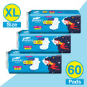 Femiss Extra Absorb Overnight Sanitary Pad For Women|Size-XL-60Pads-Each 20Pcs Sanitary Pad