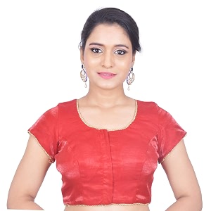 women39s art silk cap sleeve regular blouse rr626_38_fm_red