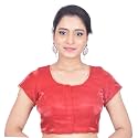 Women's Art Silk Cap Sleeve Regular Blouse (RR626_38_FM_Red
