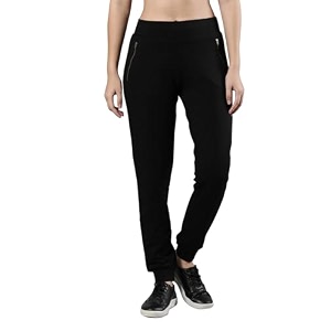 femmora comfortable fit jogger soft and breathable cotton fabric with elastic waistband closure and 2 side metal zip pockets for womenpack of 1