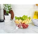 Femora Borosilicate Serving Bowl | 1 Year Warranty | Glass Casserole Set, Glass Bowl with Lid, Microwave Safe Bowl Set, Dishwasher and Freezer Safe, Deep Round (Pack of 1-1000ML)