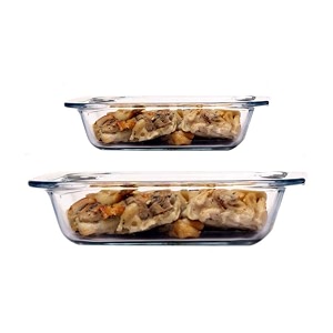 femora borosilicate glass baking dish  1 year warranty  microwave safe baking tray for microwave oven oven safe cookware baking dish for oven transparent square set of 2-900 ml 1700ml