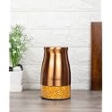 Femora Copper Metallic Clear Glass Jars | See Through Bottom Jar | 1 Year Warranty | Airtght | Jars for Snacks, Fry Food, Masala, Spice, Pickles, Cookies |1285 ML | Set Of 1 | Copper