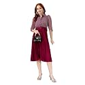 Femvy Women39s Crepe Fit and Flare Knee-Length